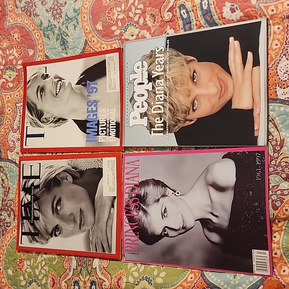 Vintage Collectible Princess Diana Tribute Magazines